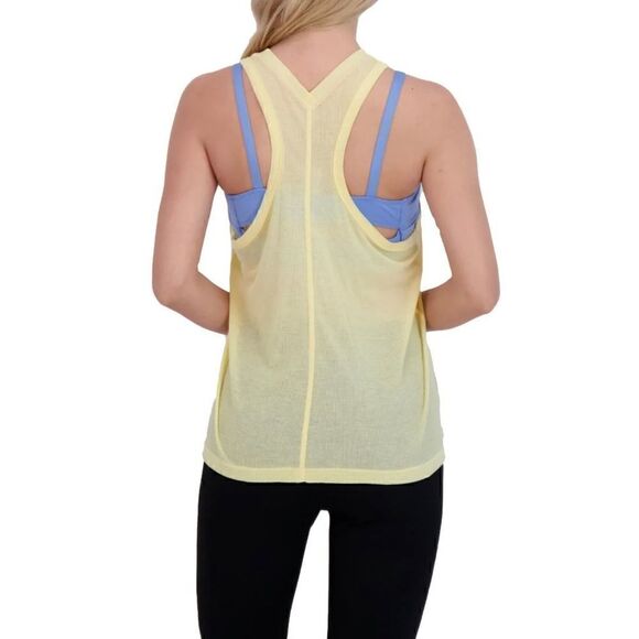 FREE PEOPLE MOVEMENT VERY VARSITY TANK IN MAGNOLIA  BUTTERCREAM YELLOW SMALL - Picture 3 of 6